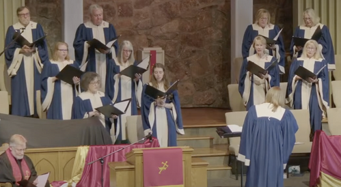 RUMC choir leading traditional worship